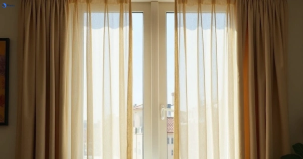 Dusty and dull curtains in moonee-ponds-vic before steam cleaning